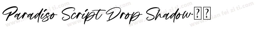 Paradiso Script Drop Shadow字体转换